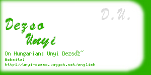 dezso unyi business card